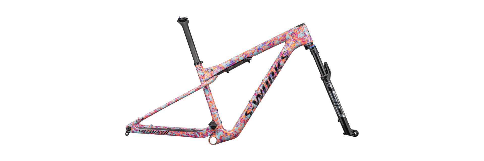 2023 Specialized S-Works Epic World Cup 29" Mountain Frameset - X-Small, GLOSS LAGOON BLUE / PURPLE ORCHID / BLAZE IMPASTO