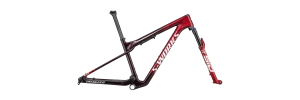 2023 Specialized S-Works Epic World Cup 29" Mountain Frameset - X-Small, GLOSS RED TINT / FLAKE SILVER GRANITE / METALLIC WHITE SILVER