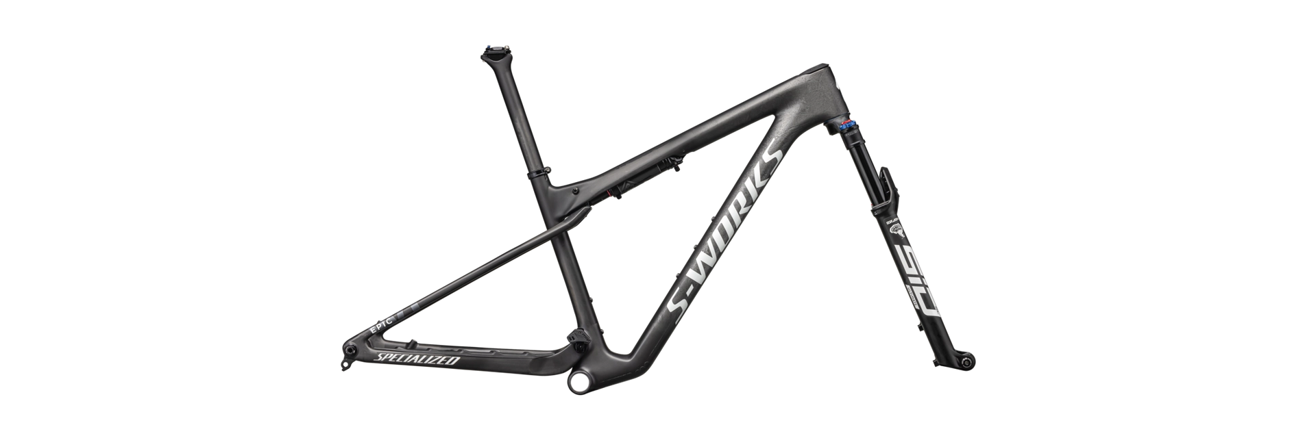 2023 Specialized S-Works Epic World Cup 29" Mountain Frameset - X-Small, SATIN SMOKE GRANITE / METALLIC WHITE SILVER