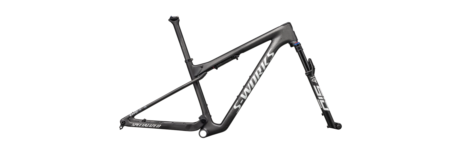 2023 Specialized S-Works Epic World Cup 29" Mountain Frameset - X-Small, SATIN SMOKE GRANITE / METALLIC WHITE SILVER