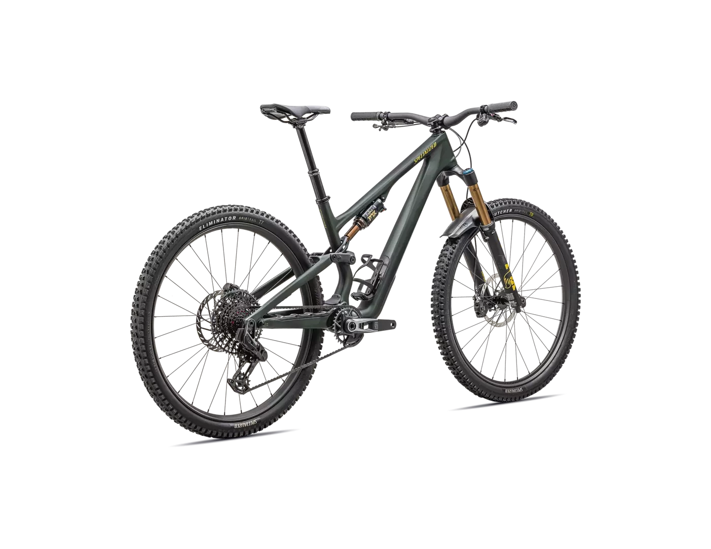 2025 Specialized Stumpjumper 15 Pro 29" Bike - S6, Satin Green Tint / Gunmetal / Satin Metallic Sulphur