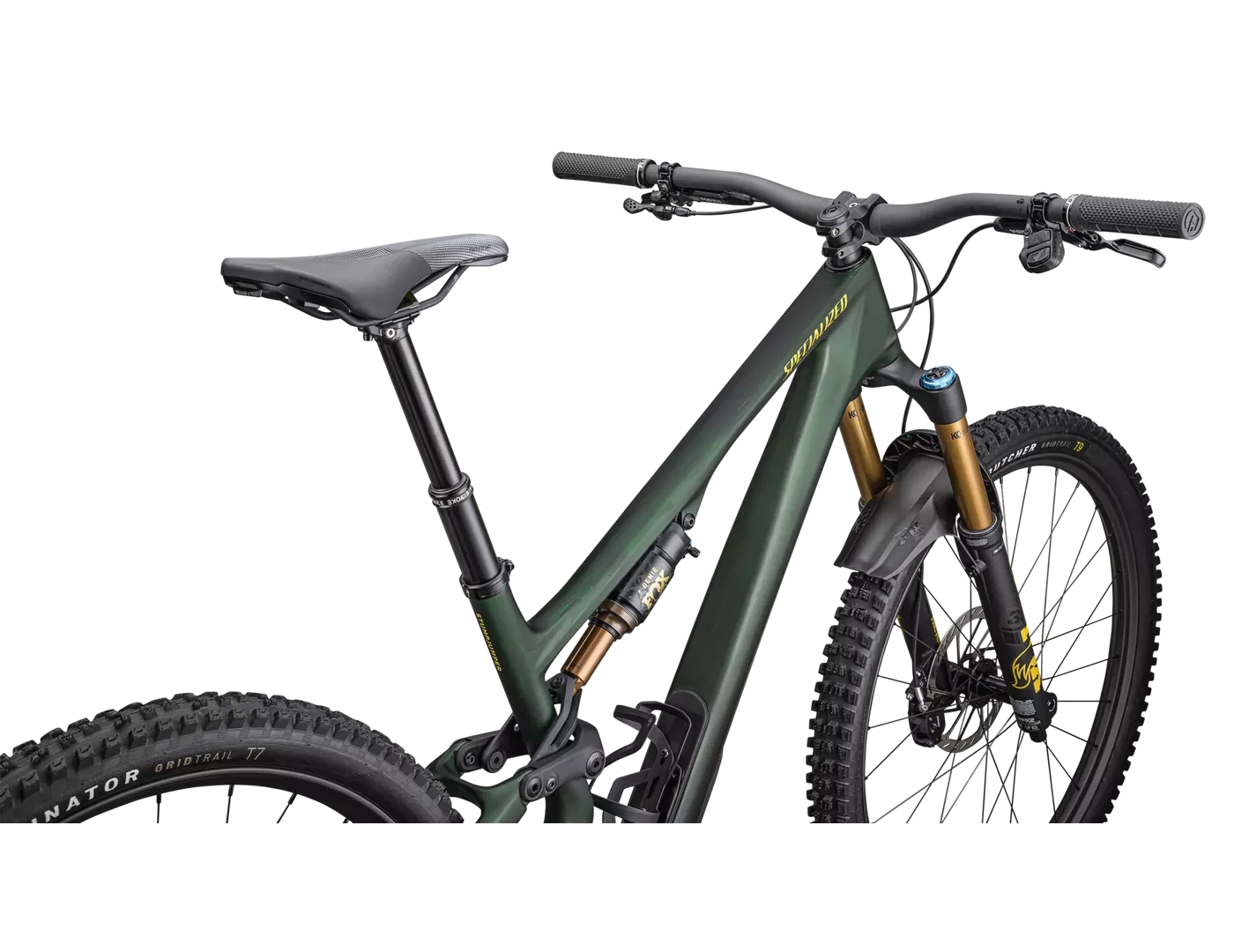 2025 Specialized Stumpjumper 15 Pro 29" Bike - S6, Satin Green Tint / Gunmetal / Satin Metallic Sulphur