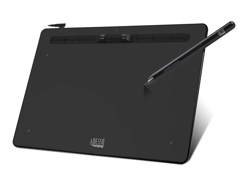 Adesso CyberTablet K10 - Digitizer - 10 x 6 in - electromagnetic - 6 buttons - wired - USB-C - black CYBERTABLETK10