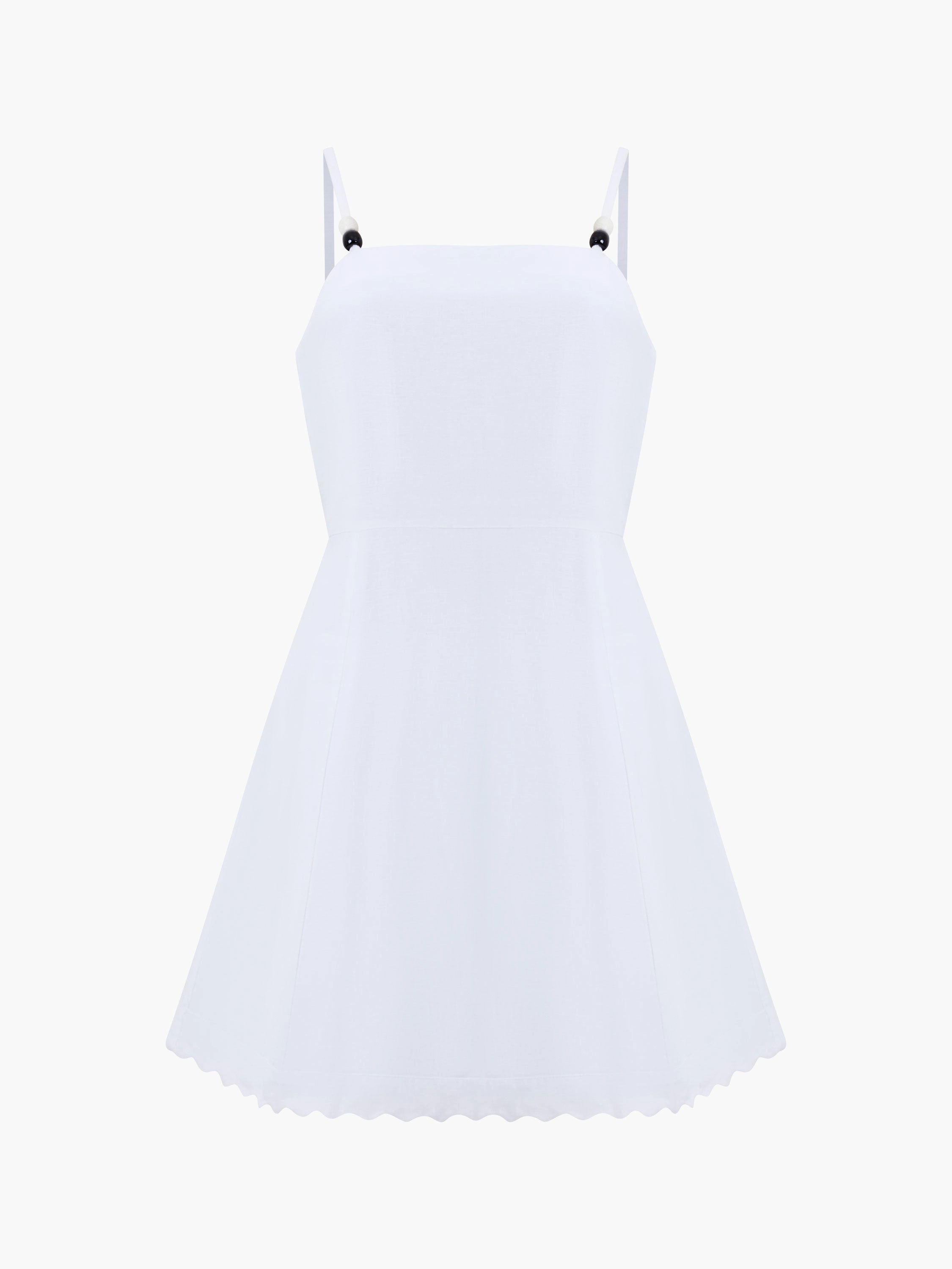 Ariette Linen Scalloped Mini Dress