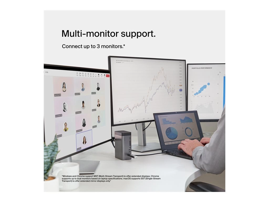 Belkin CONNECT 11-in-1 Pro - Docking station - USB-C - USB-C - 1GbE - 150 Watt INC020TTSGY