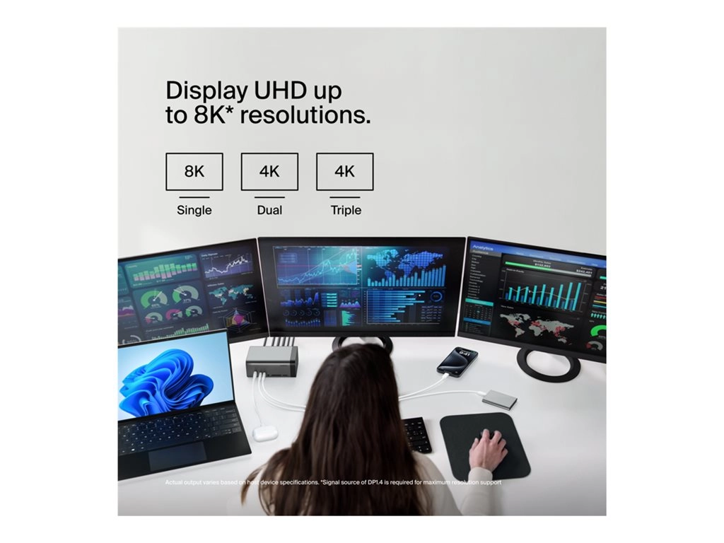 Belkin CONNECT 11-in-1 Pro - Docking station - USB-C - USB-C - 1GbE - 150 Watt INC020TTSGY