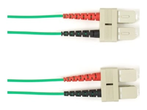 Black Box - Patch cable - SC multi-mode (M) to SC multi-mode (M) - 6.1 m - fiber optic - 50 / 125 micron - OM3 - OFNR - riser FOCMR10-SCSC-AQ-20