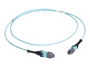 Black Box - Trunk cable - MTP/MPO multi-mode to MTP/MPO multi-mode - 50 m - 0.1 in - fiber optic - OM3 - OFNP - plenum - aqua FOTC30M3MP12AQ-50R2