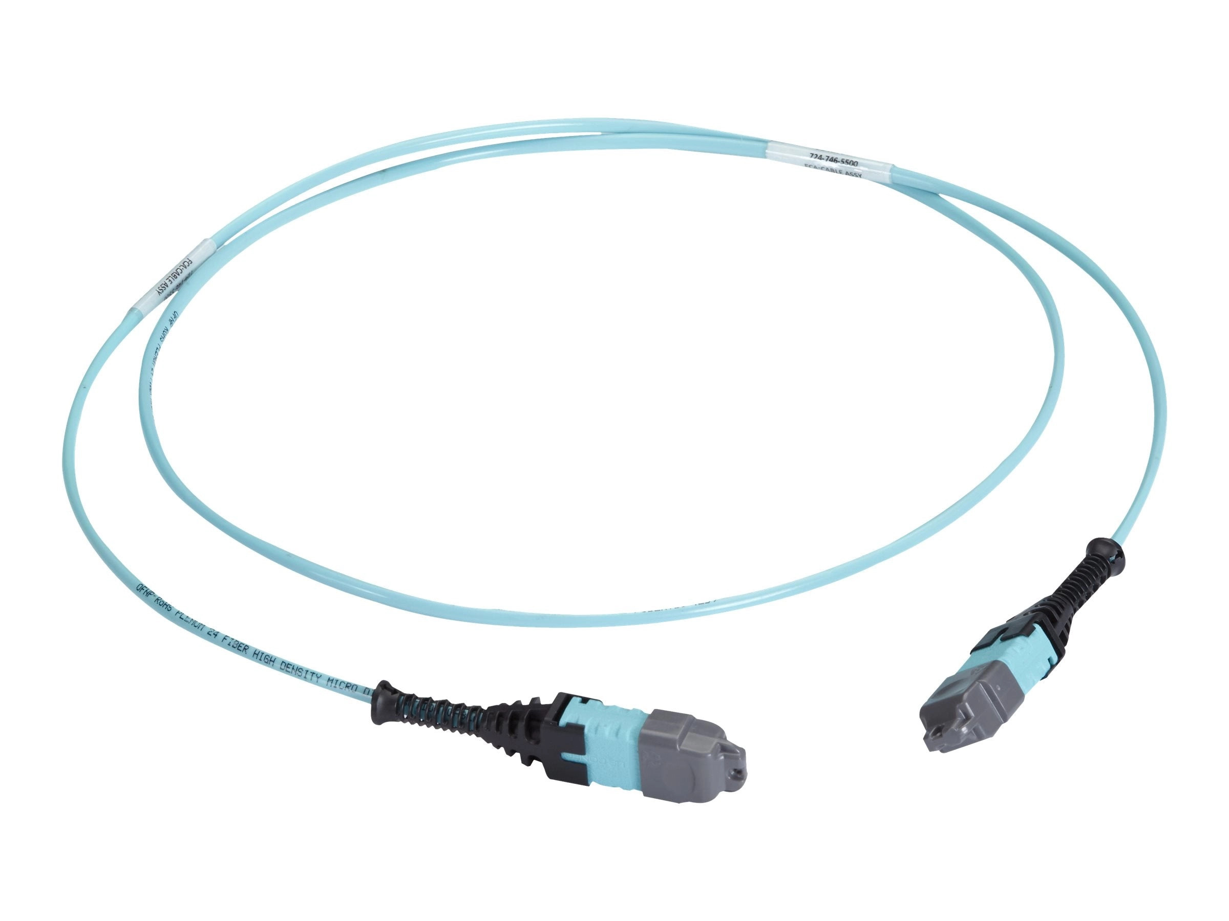 Black Box - Trunk cable - MTP/MPO type A multi-mode to MTP/MPO type A multi-mode - 15 m - 0.3 in - fiber optic - OM3 - OFNP - FOTC20M3MP24AQ-15R2