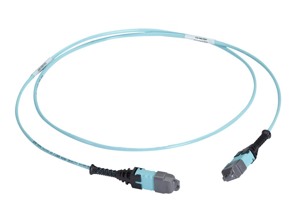 Black Box - Trunk cable - MTP/MPO type A multi-mode to MTP/MPO type A multi-mode - 15 m - 0.3 in - fiber optic - OM3 - OFNP - FOTC20M3MP24AQ-15R2