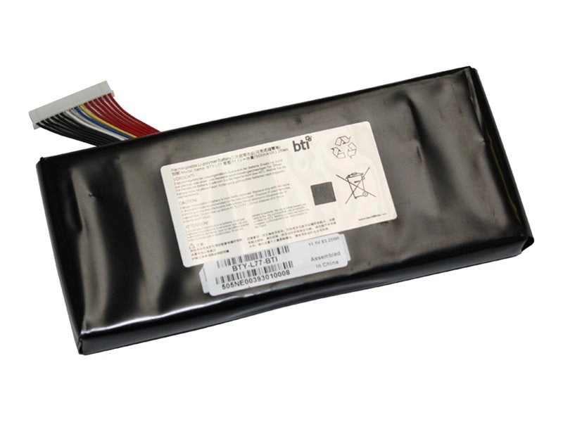 BTI - Notebook battery (equivalent to: MSI BTY-L77) - lithium ion - 9-cell - 7500 mAh - 83.25 Wh BTY-L77-BTI