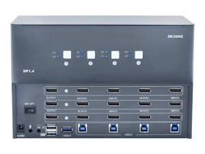 Bytecc KVM-DP4-3 - Video/audio switch - 8K, triple monitor - 3 x KVM / audio - 1 local user - desktop