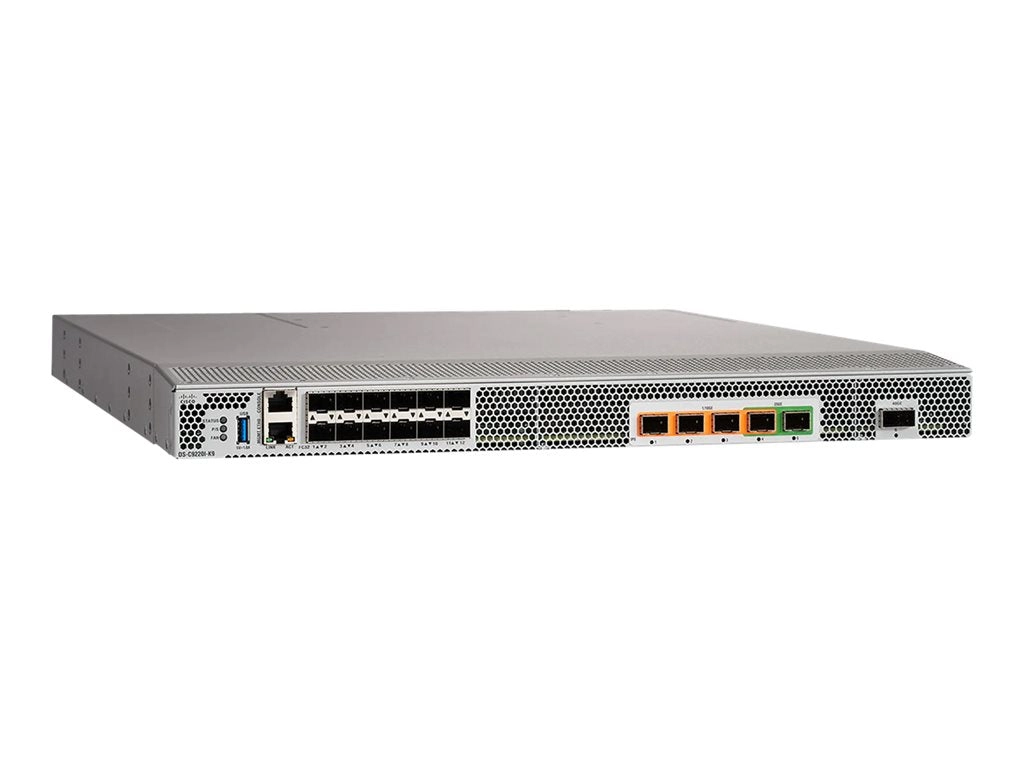 Cisco MDS 9220i Multiservice Fabric Switch - Advanced - switch - 12 x 32Gb Fibre Channel SFP    3 x 10 Gigabit FCIP   2 x 25 DS-C9220I-12PIK9