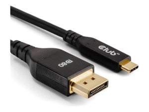 Club 3D - Adapter cable - 24 pin USB-C (M) to DisplayPort (M) latched - DisplayPort 2.1 - 3.3 ft - bi-directional, VESA DP80 CAC-1559