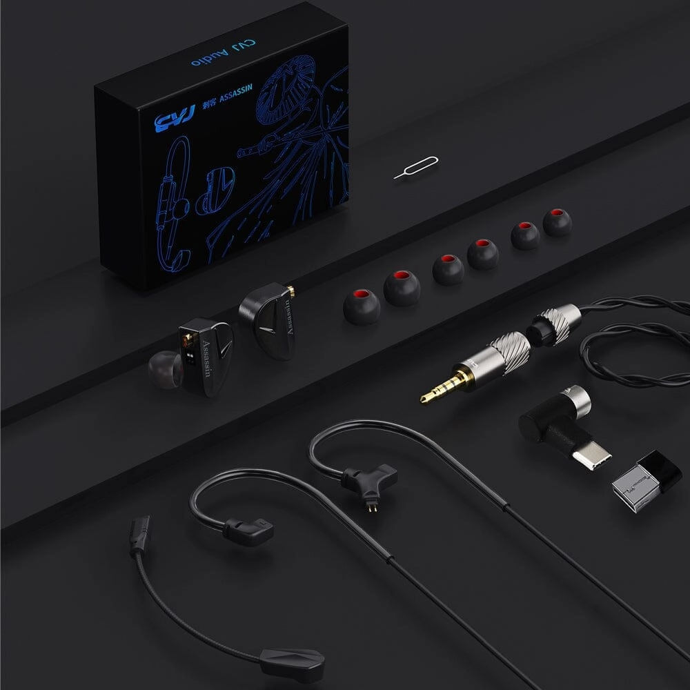 CVJ Assassin 10mm DD   1 BA   1 New Vibration Driver Unit Gaming IEMs