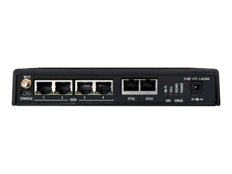Digi Connect EZ 4 - Device server - 4 ports - 1GbE, RS-232, RS-422, RS-485 - LTE - DC power EZ04-WAG4-GLB