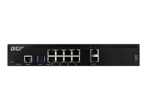 Digi Connect EZ 8 - Device server - EU power cord - with 1-year Digi LifeCycle Assurance - 8 ports - 1GbE, RS-232 - rack-mountable EZ08-A100-EU