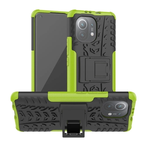 For Xiaomi Mi 11 Tire Texture Shockproof TPU PC Protective Case with
