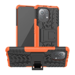 For Xiaomi Mi 11 Tire Texture Shockproof TPU PC Protective Case with