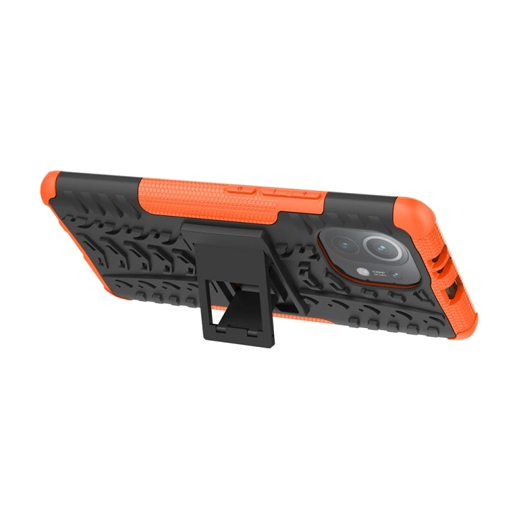 For Xiaomi Mi 11 Tire Texture Shockproof TPU PC Protective Case with
