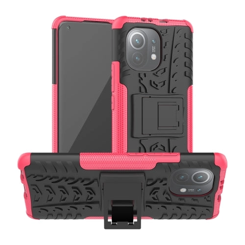 For Xiaomi Mi 11 Tire Texture Shockproof TPU PC Protective Case with