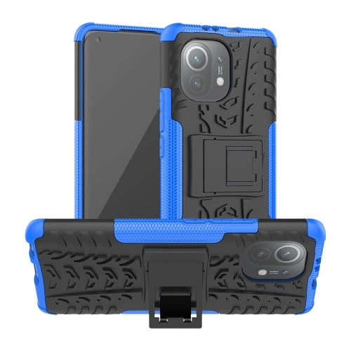 For Xiaomi Mi 11 Tire Texture Shockproof TPU PC Protective Case with