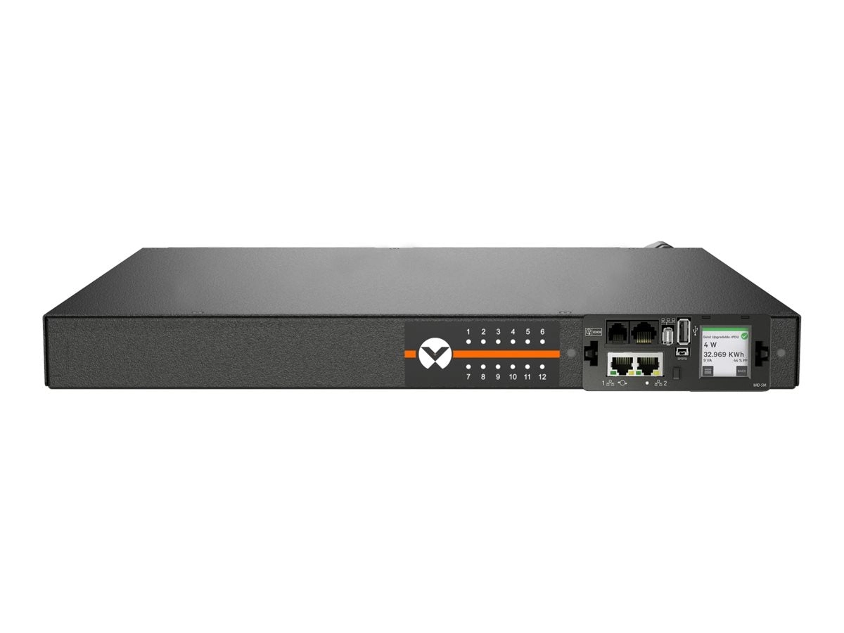 Geist Monitored Outlet Level EC MNR5M1R5-12CF13-2PS56B0H10-S - Power distribution unit (rack-mountable) - AC 200-240/346-415 VP6N21A2