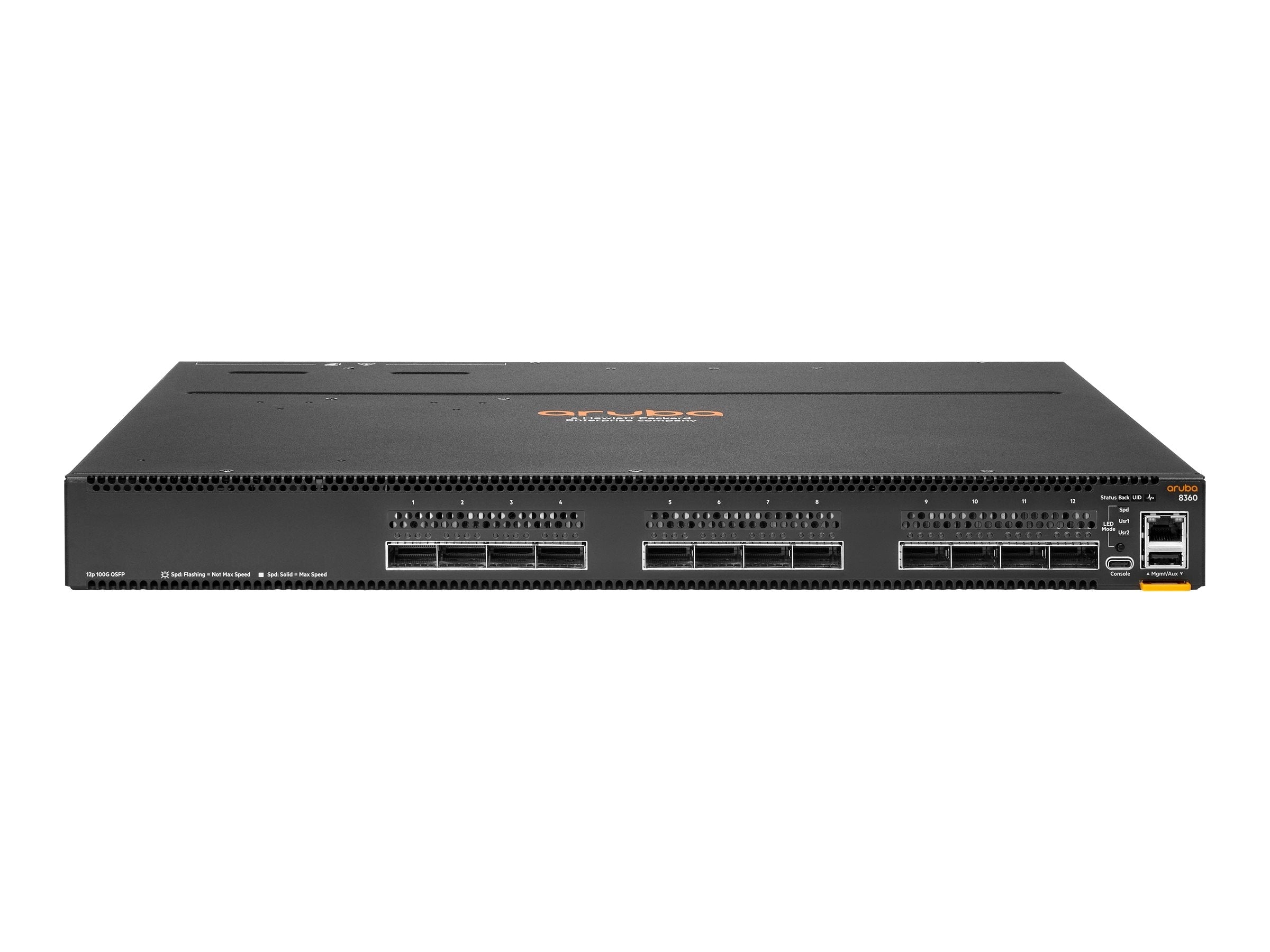 HPE Aruba CX 8360-12C - Switch - L3 - managed - 12 x 100 Gigabit QSFP28 / 40 Gigabit QSFP  - back to front airflow - rack-mountable JL709A#AKJ