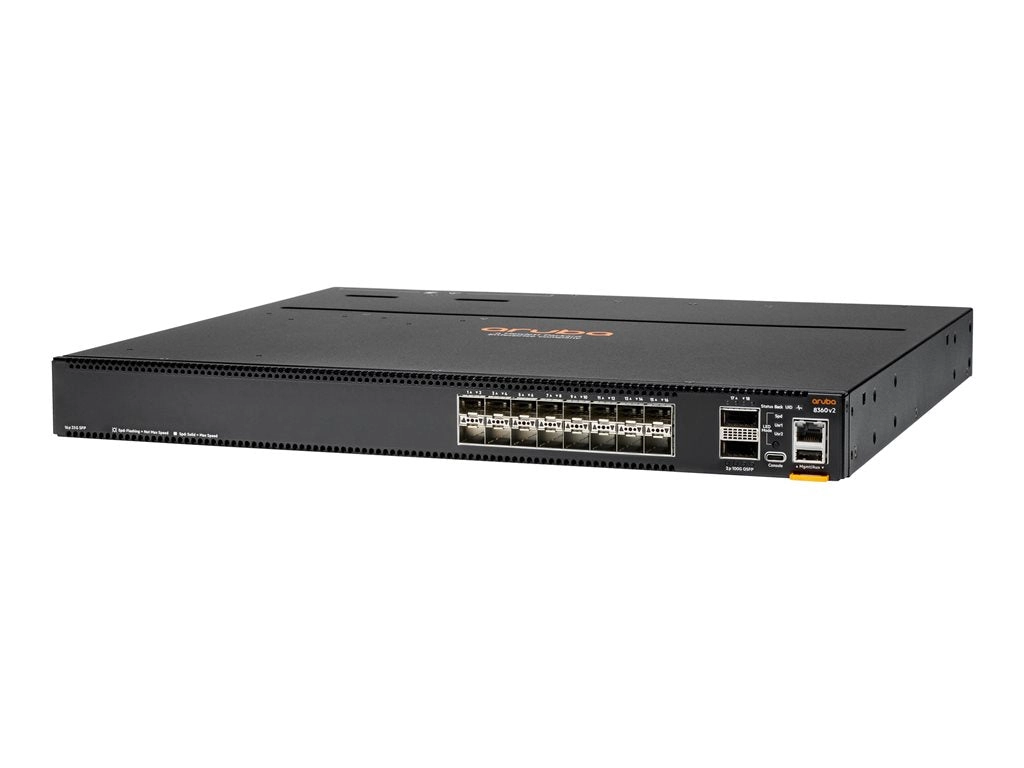 HPE Aruba CX 8360-16Y2C V2 - Switch - L3 - managed - 16 x 1/10/25 Gigabit SFP / SFP  / SFP28   4 x 40/100 Gigabit QSFP  / QSFP28 R9G10A#B2E