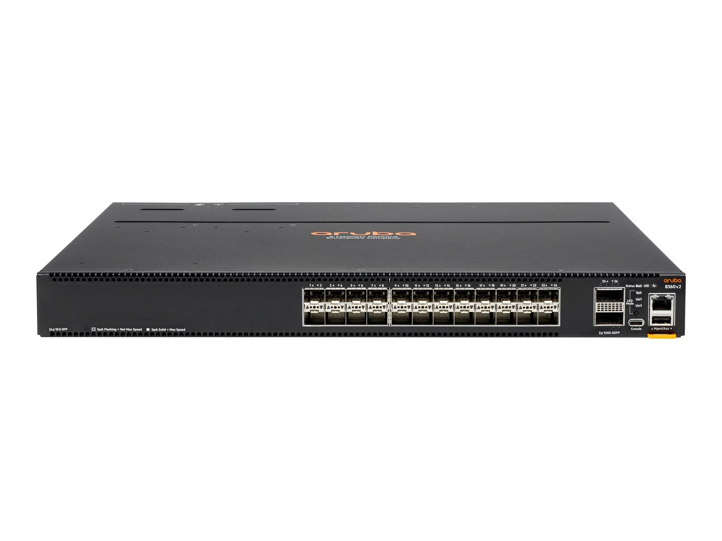 HPE Aruba CX 8360-24XF2C v2 - Switch - L3 - managed - 24 x 1 Gigabit / 10 Gigabit SFP / SFP    2 x 40/100 Gigabit QSFP  / QSFP28 R9G16A#B2E