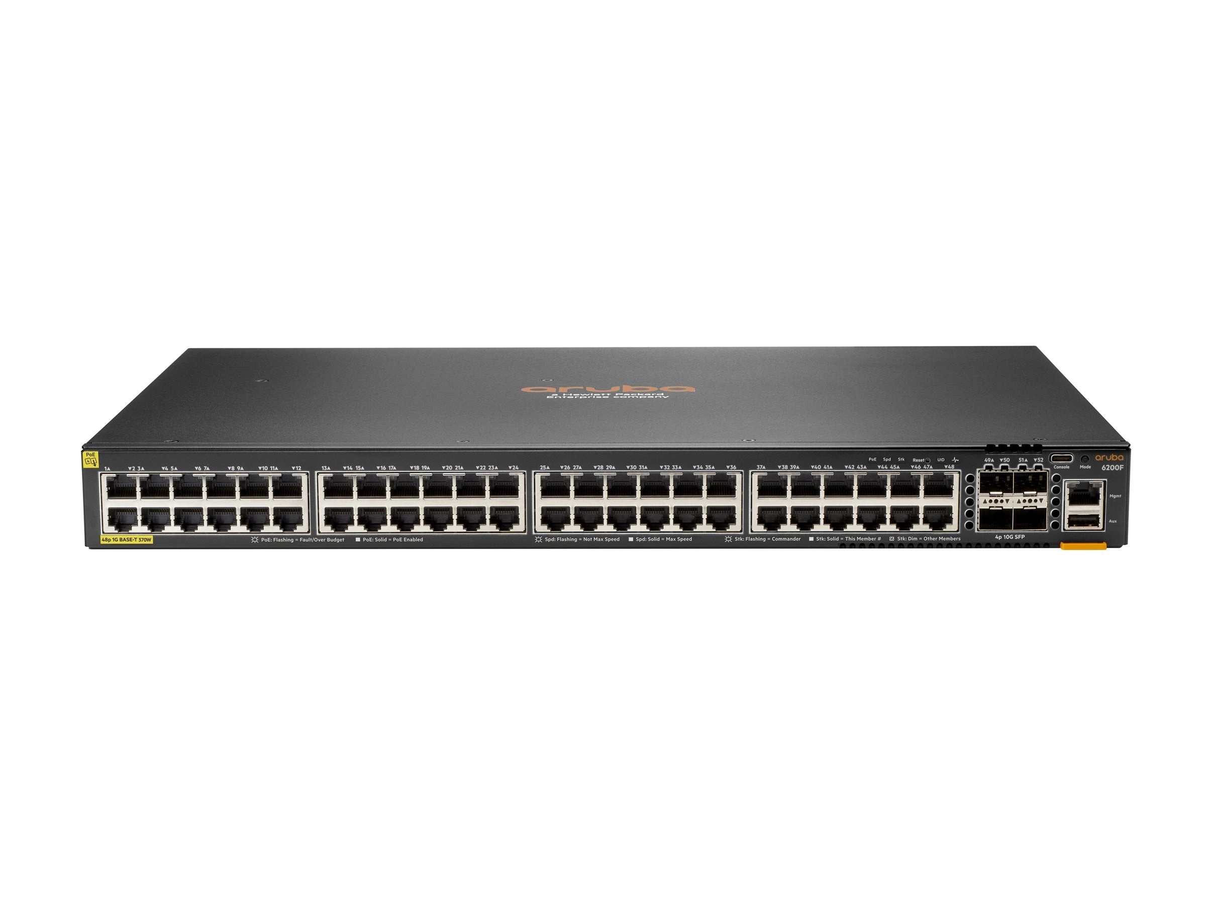 HPE Aruba Networking CX 6200F 48G 4SFP Switch - Switch - Max. Stacking Distance 10 kms - L3 - managed - 48 x 10/100/1000   4 S0M83A#B2E