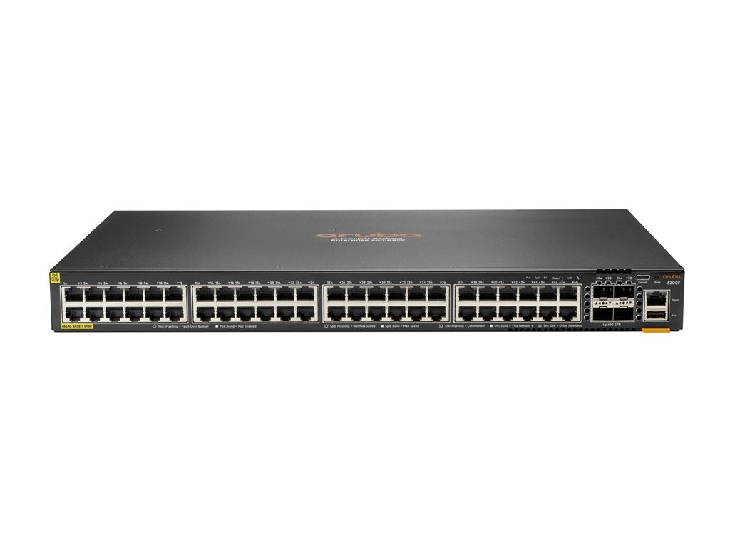 HPE Aruba Networking CX 6200F 48G 4SFP Switch - Switch - Max. Stacking Distance 10 kms - L3 - managed - 48 x 10/100/1000   4 S0M83A#B2E