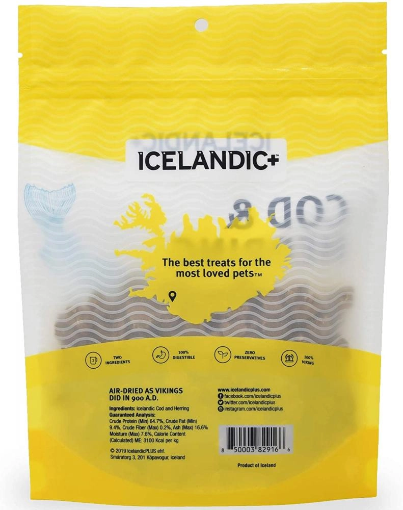 Icelandic  Cod & Herring Combo Bites Fish Dog Treats