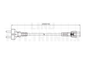 Lind - Power cable - power CEE 7/7 to IEC 60320 C5 - 6.6 ft CBLIP-F10820