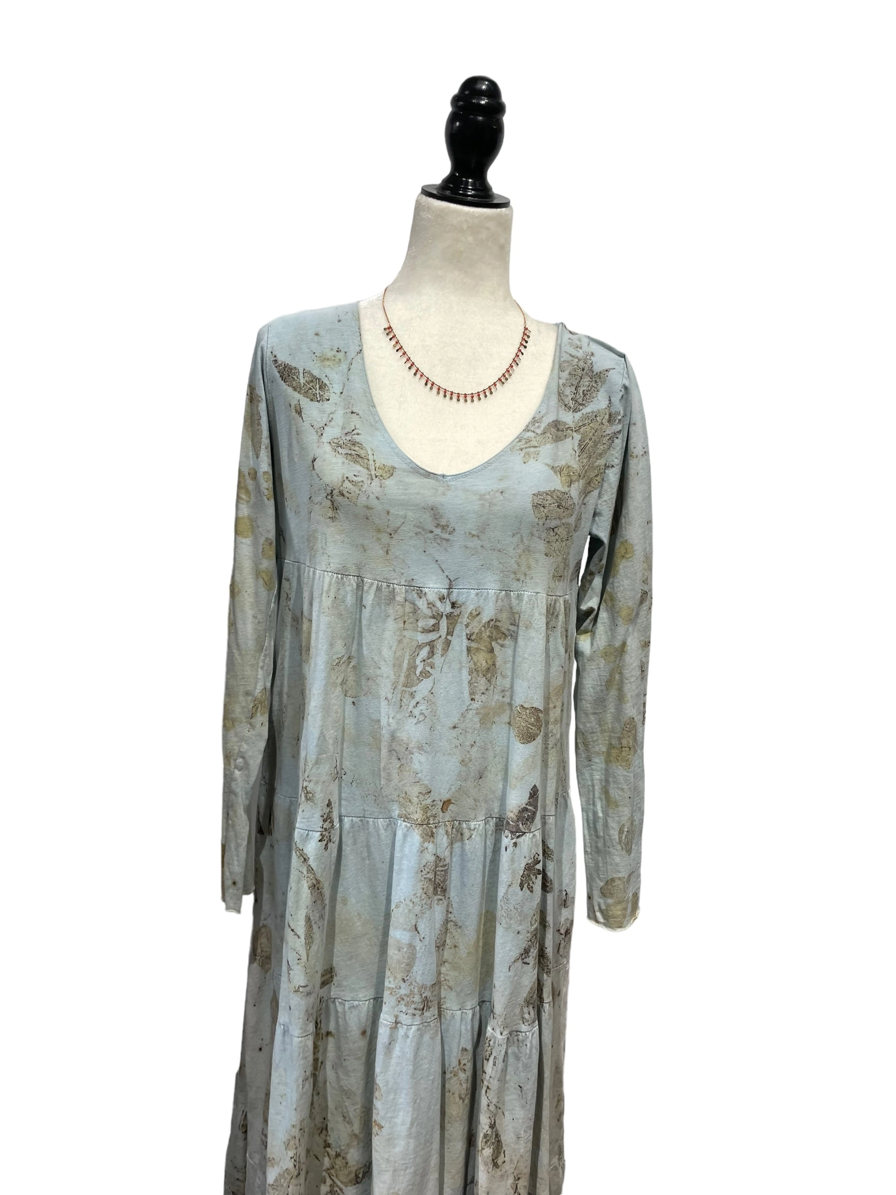 Long sleeve cotton dress full length