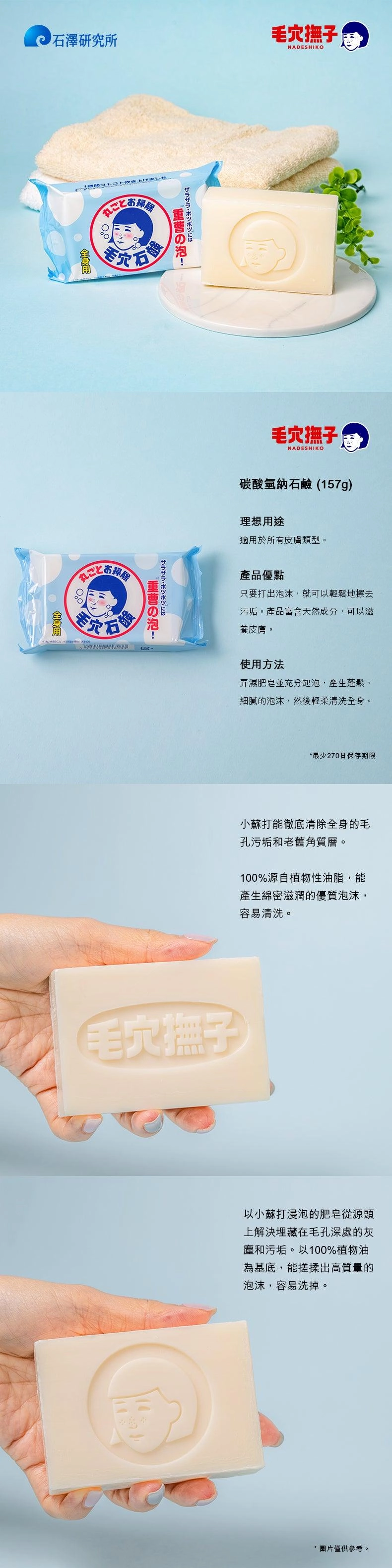 NADESHIKO Baking Soda Bath Soap  (155g)
