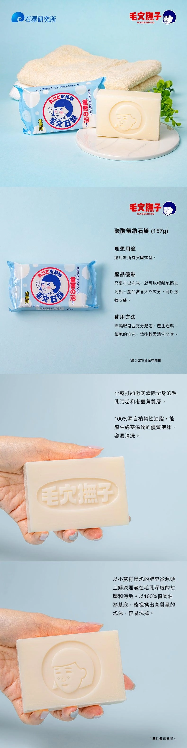 NADESHIKO Baking Soda Bath Soap  (155g)
