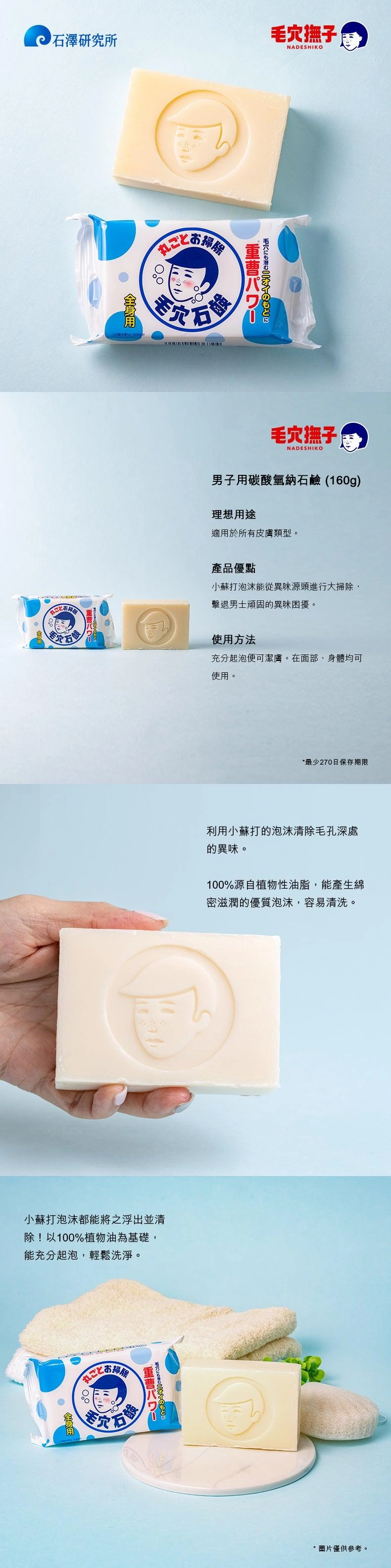 NADESHIKO Baking Soda Soap for Men