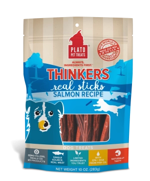 Plato Thinkers Salmon Meat Stick Dog Treats