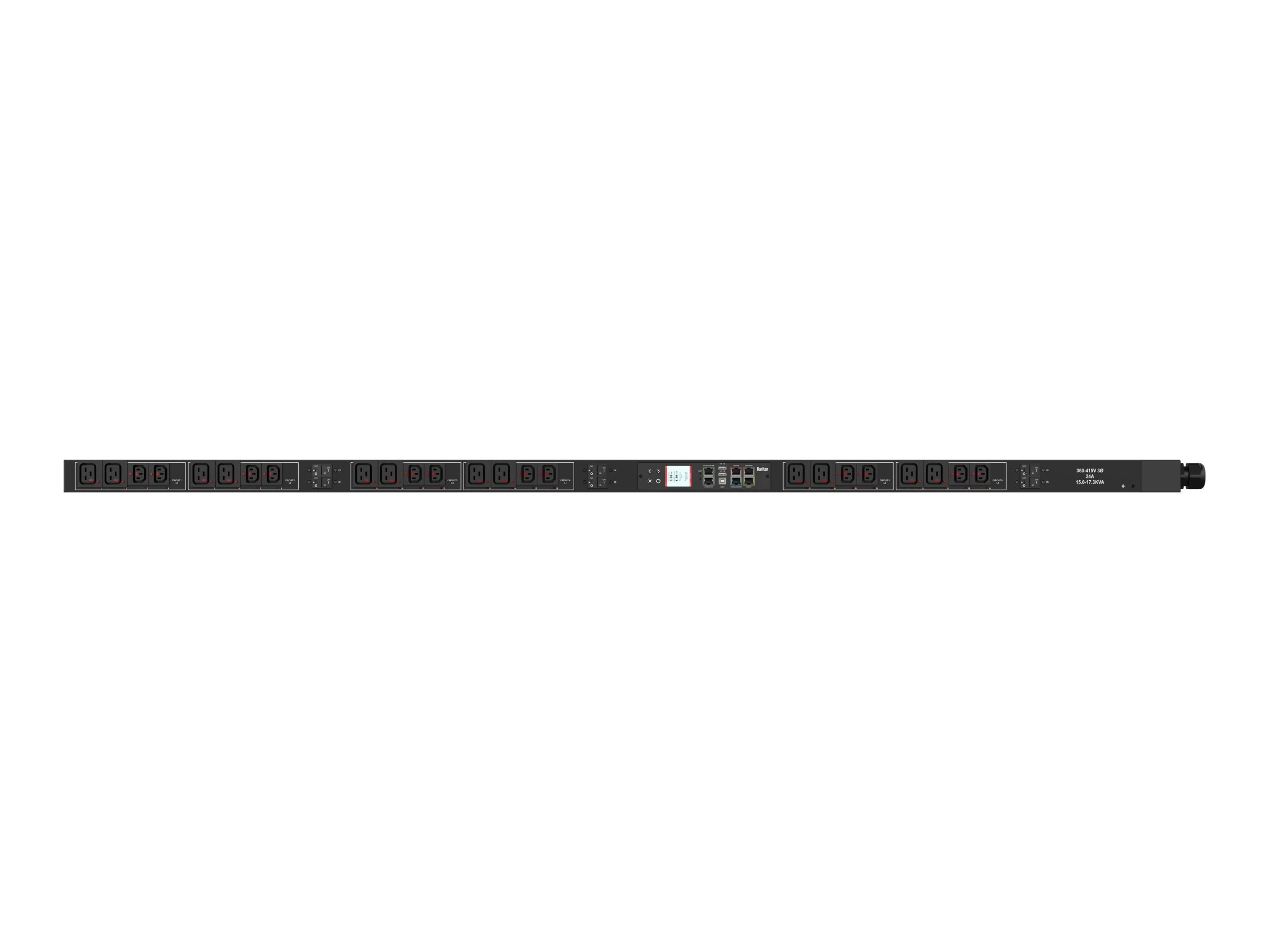 Raritan PX3-5550IU-E2V2 - Power distribution strip - AC 415 V - 17300 VA - 3-phase WYE - Ethernet 10/100/1000, RS-232, USB -