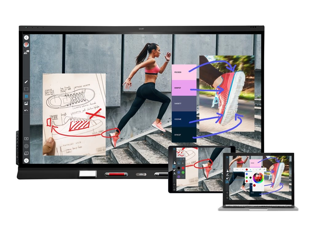 SMART Board 6000S (V3) Pro series with iQ SBID-6275S-V3-P - 75 Diagonal Class LED-backlit LCD display - interactive - with built-in