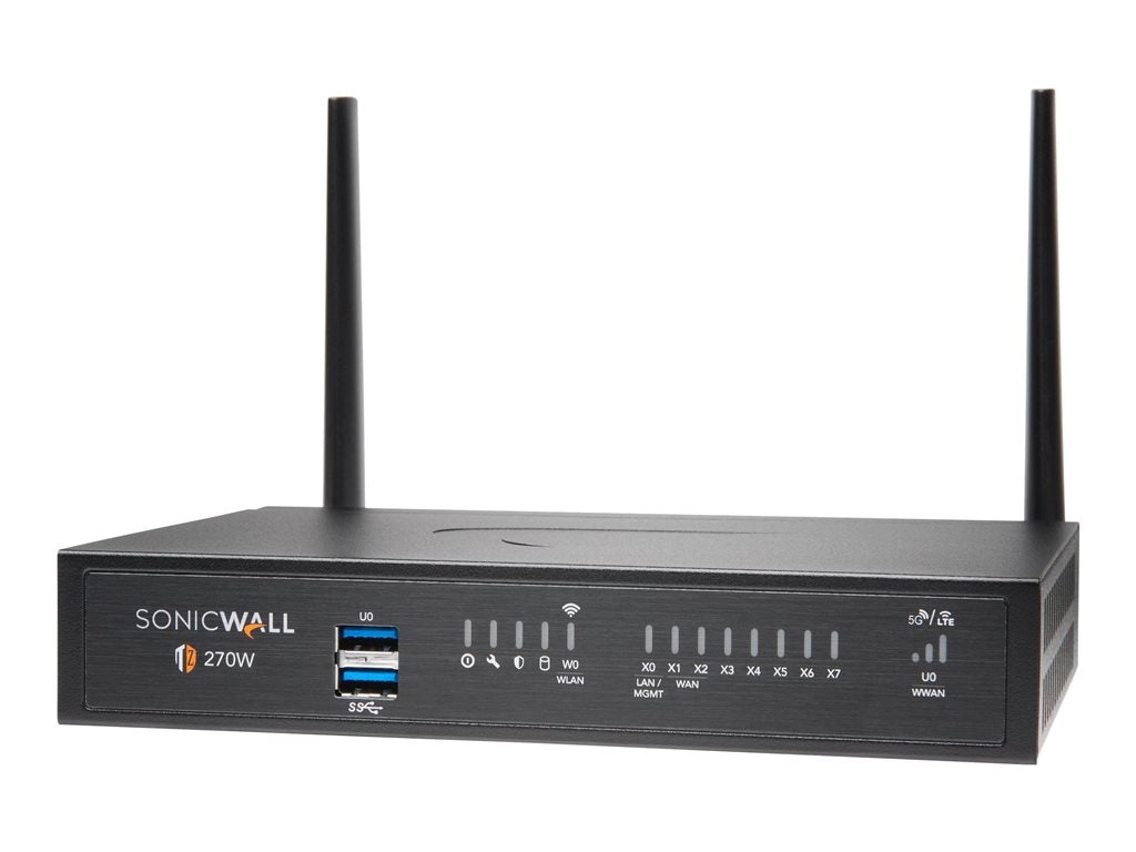 SonicWall TZ270W - Threat Edition - security appliance - 1GbE - Wi-Fi 5 - 2.4 GHz, 5 GHz - SonicWALL Secure Upgrade Plus Program 02-SSC-7325