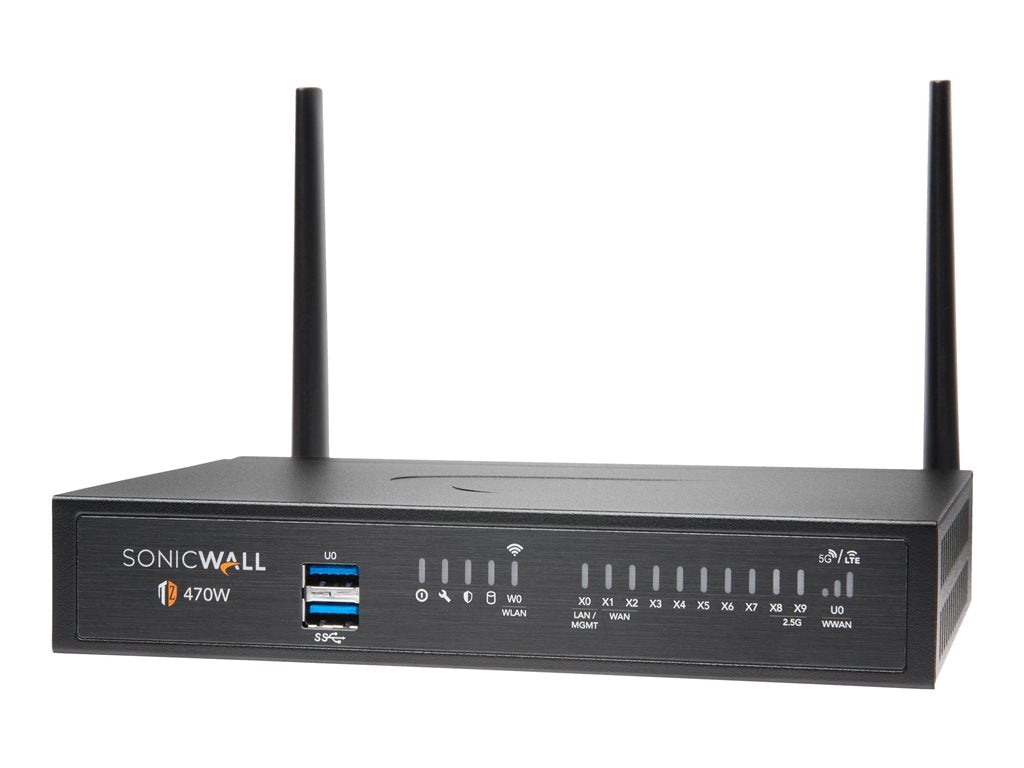 SonicWall TZ470W - Advanced Edition - security appliance - 1GbE, 2.5GbE - Wi-Fi 5 - 2.4 GHz, 5 GHz - SonicWALL Secure Upgrade 02-SSC-6815