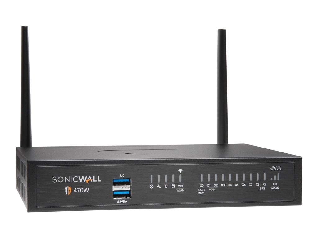 SonicWall TZ470W - Security appliance - 1GbE, 2.5GbE - Wi-Fi 5 - 2.4 GHz, 5 GHz - NFR - desktop 02-SSC-6441