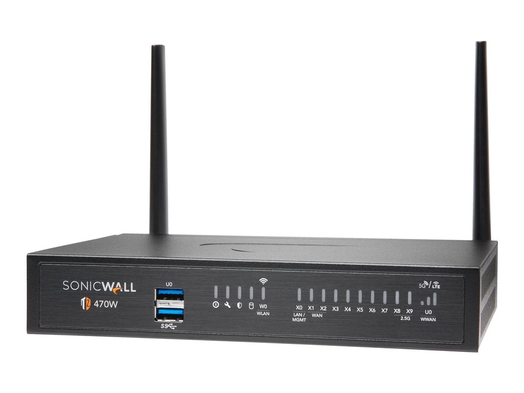 SonicWall TZ470W - Security appliance - 1GbE, 2.5GbE - Wi-Fi 5 - 2.4 GHz, 5 GHz - NFR - desktop 02-SSC-6441