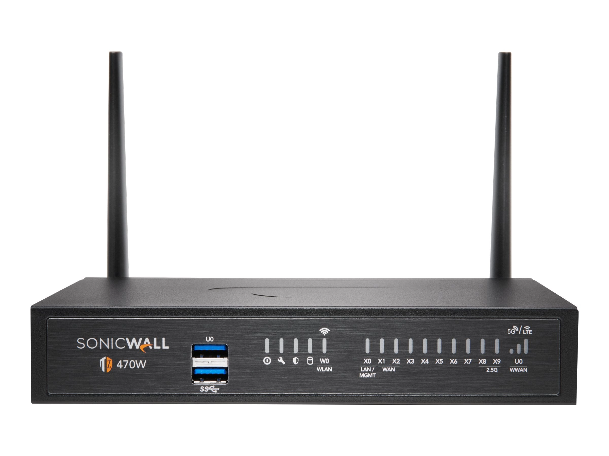SonicWall TZ470W - Threat Edition - security appliance - 1GbE, 2.5GbE - Wi-Fi 5 - 2.4 GHz, 5 GHz - SonicWALL Secure Upgrade Plus 02-SSC-7279