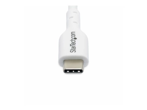 StarTech.com 2m (6.6ft) White USB-C Charging Cable, USB C Cable, USB 2.0 Type-C Laptop Charger Cord, 60W 3A Power Delivery, TPE USB2CC2MNCWHE