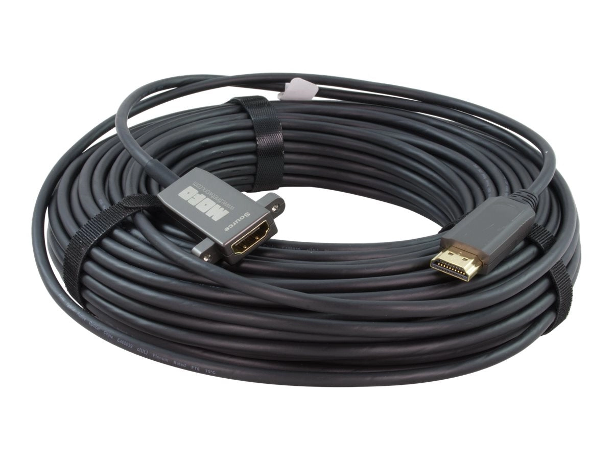 TechLogix MOFO PT Series - HDMI cable - HDMI male to HDMI female - 26 ft - hybrid copper/fiber optic - black - 4K60Hz support, MOFO-HD20PT-08