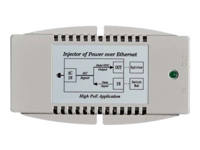 Tycon Power Systems TP-POE-HP-48G-RC - PoE injector - AC 120/240 V - 50 Watt - output connectors: 1