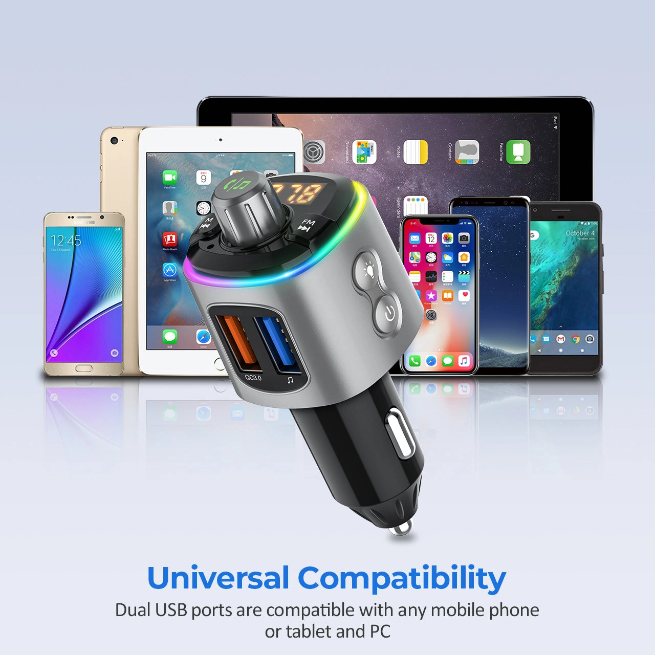 US ONLY |  (Upgraded Version) FM Transmitter Bluetooth for Car